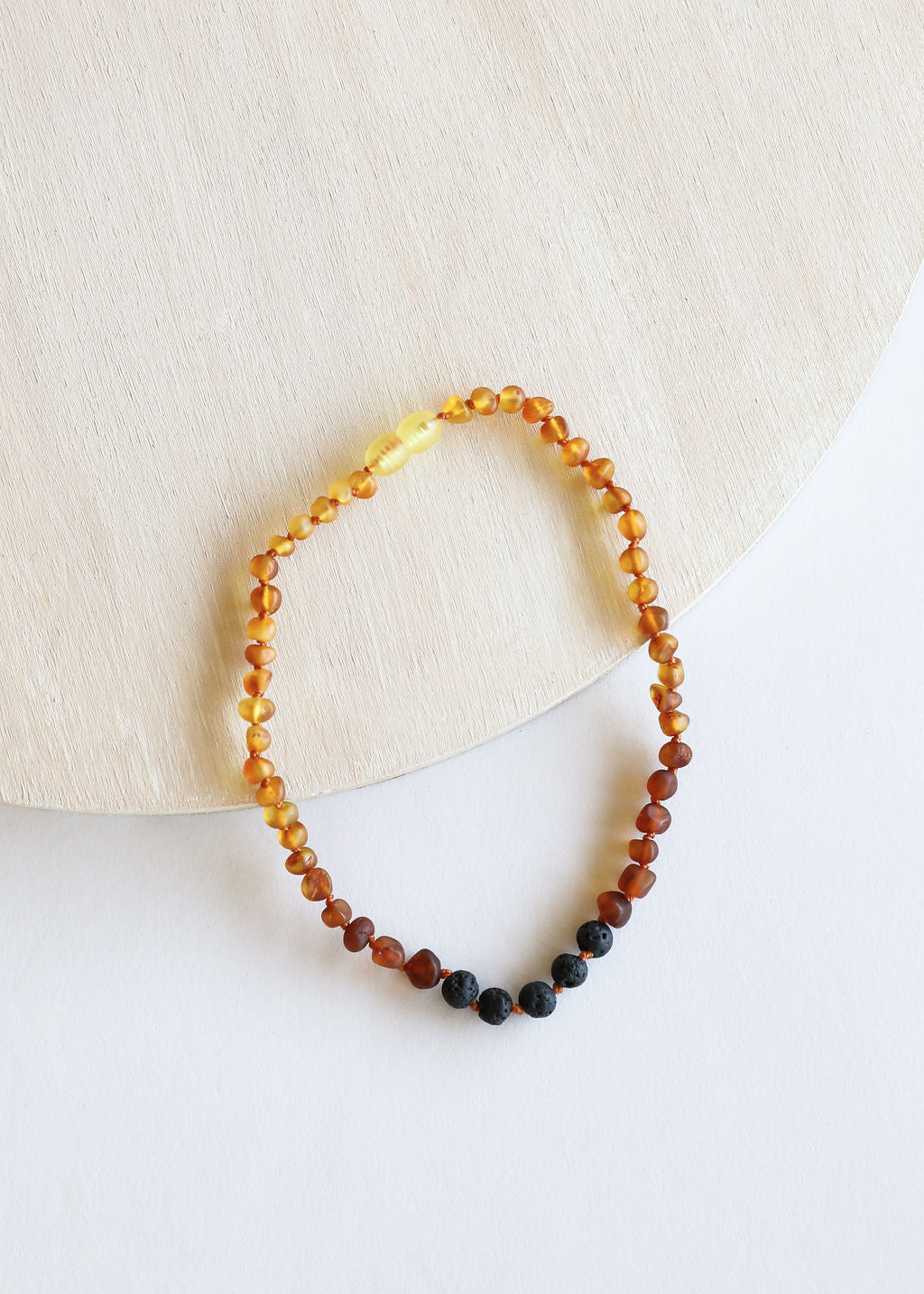 Raw Ombre Baltic Amber + Lava || Necklace by CanyonLeaf