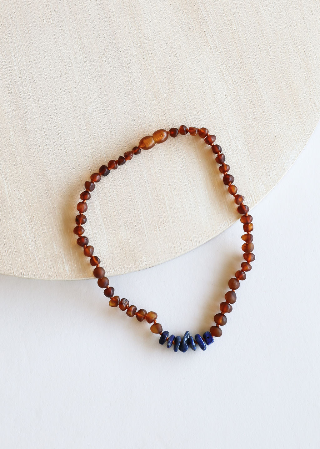 Raw Cognac Baltic Amber + Raw Lapis || Necklace by CanyonLeaf