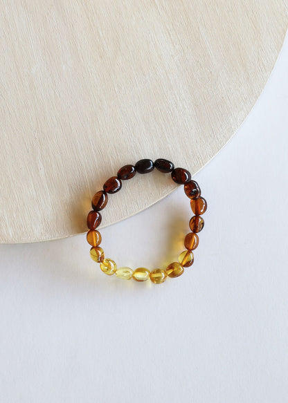 Polished Ombre Baltic Sea Amber || Adult Bracelet by CanyonLeaf
