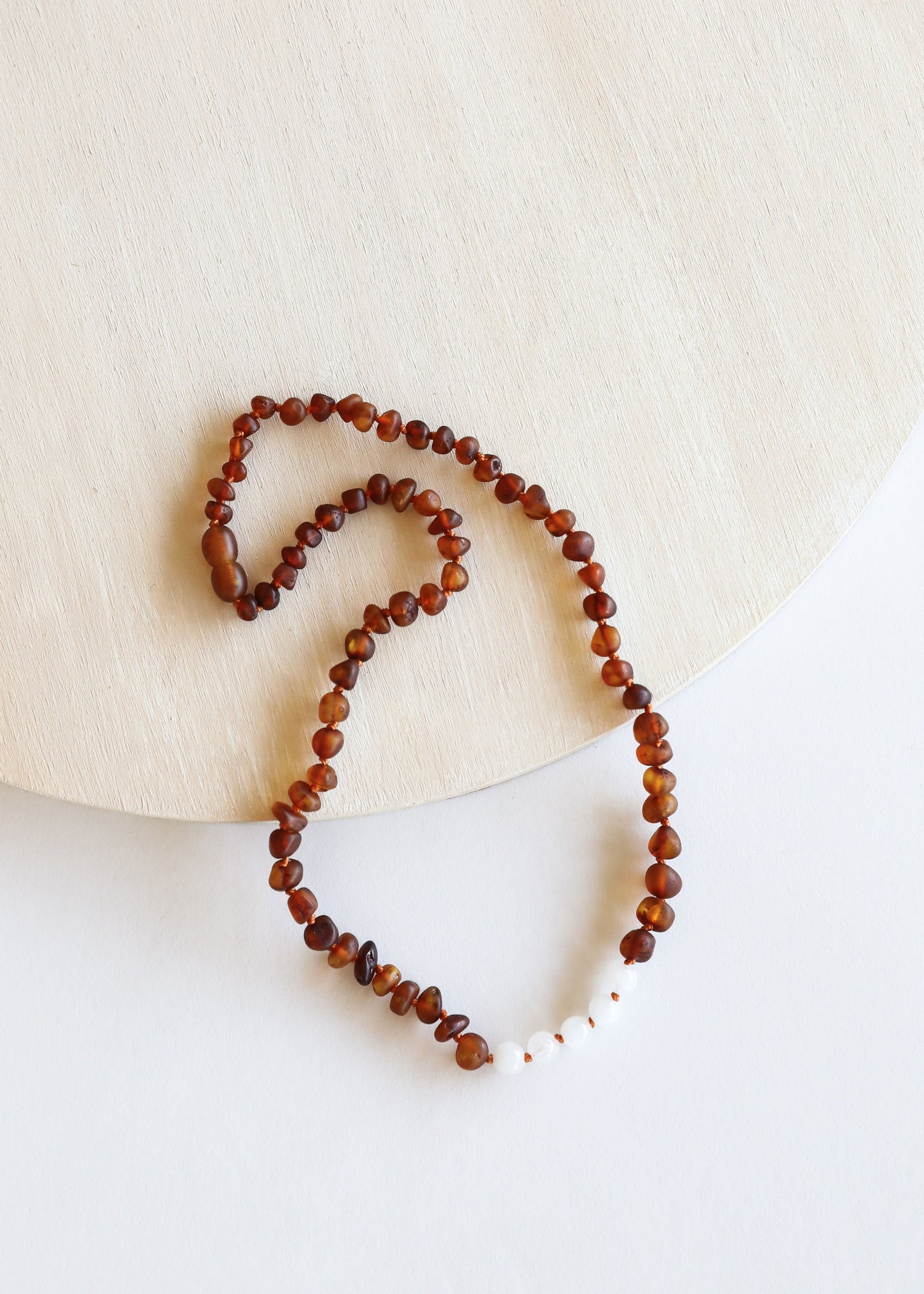 Raw Cognac Baltic Amber + Moonstone || Necklace Set by CanyonLeaf