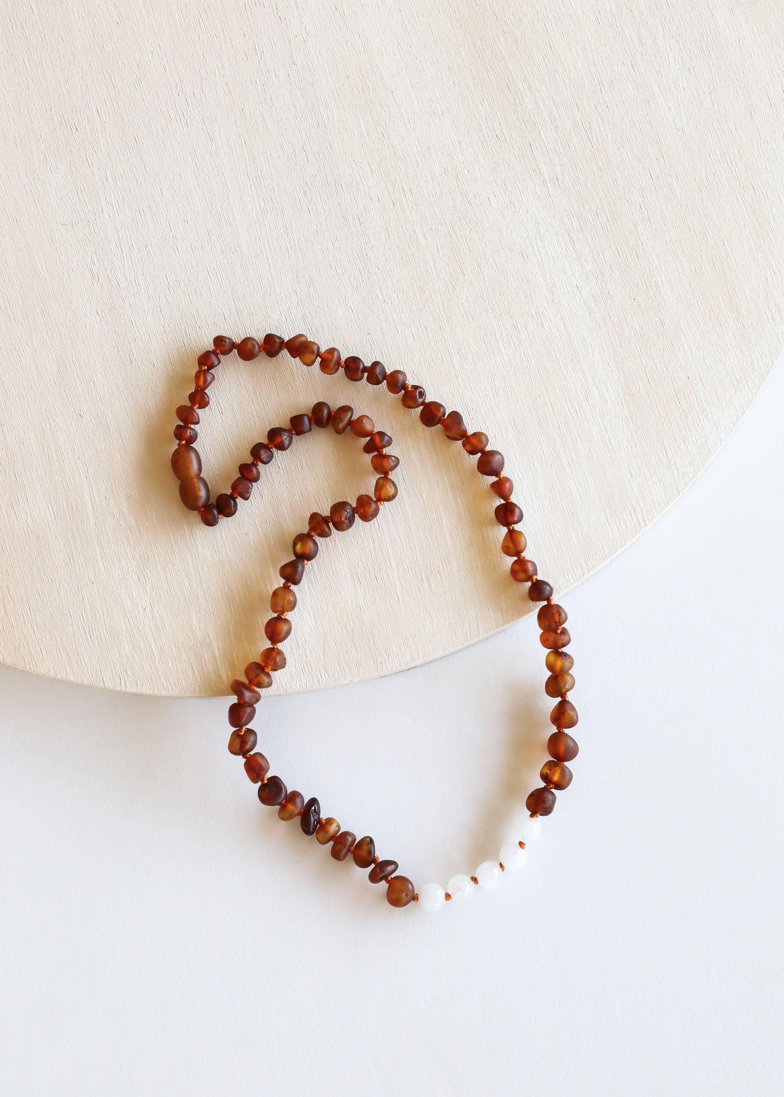 Raw Cognac Baltic Amber + Moonstone || Necklace Set by CanyonLeaf