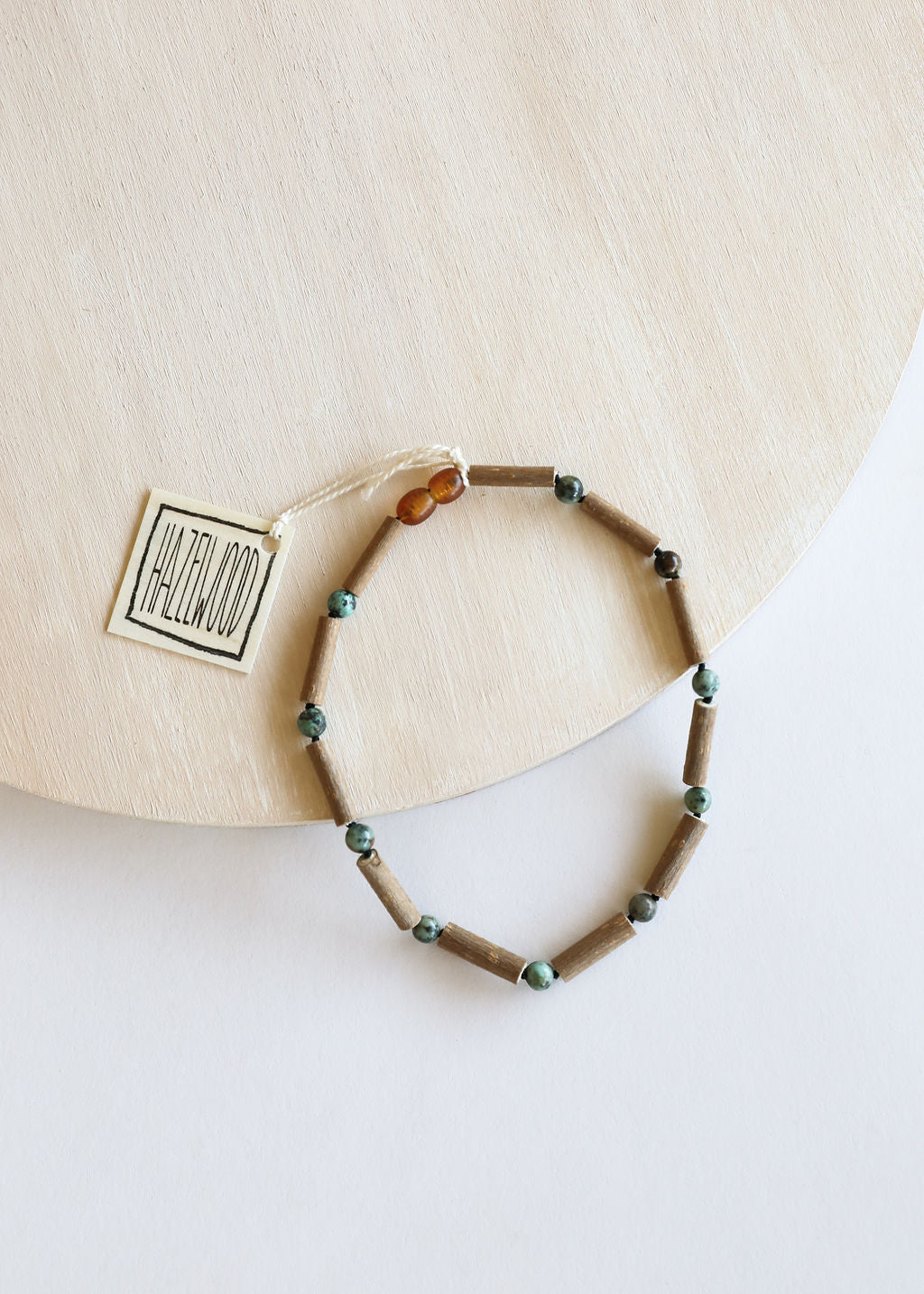 Hazelwood + Turquoise Jasper Necklace by CanyonLeaf