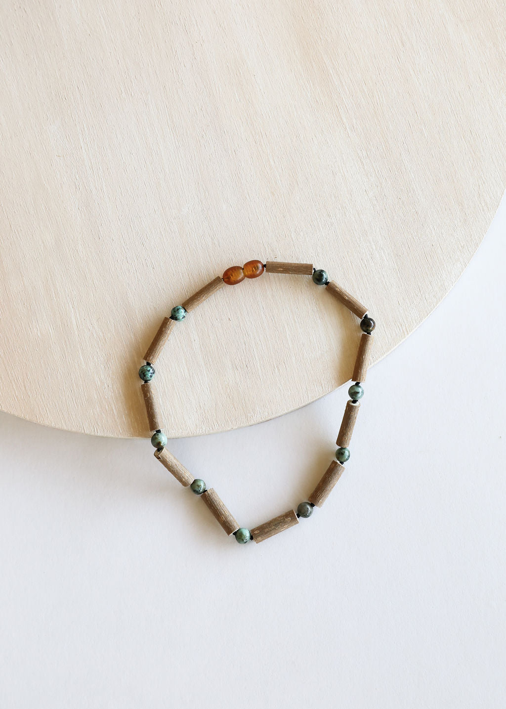 Hazelwood + Turquoise Jasper Necklace by CanyonLeaf