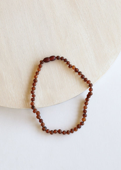 Raw Cognac Baltic Amber || Necklace by CanyonLeaf