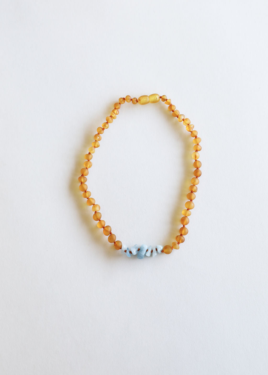 Raw Honey Baltic Amber + Aquamarine || Necklace by CanyonLeaf