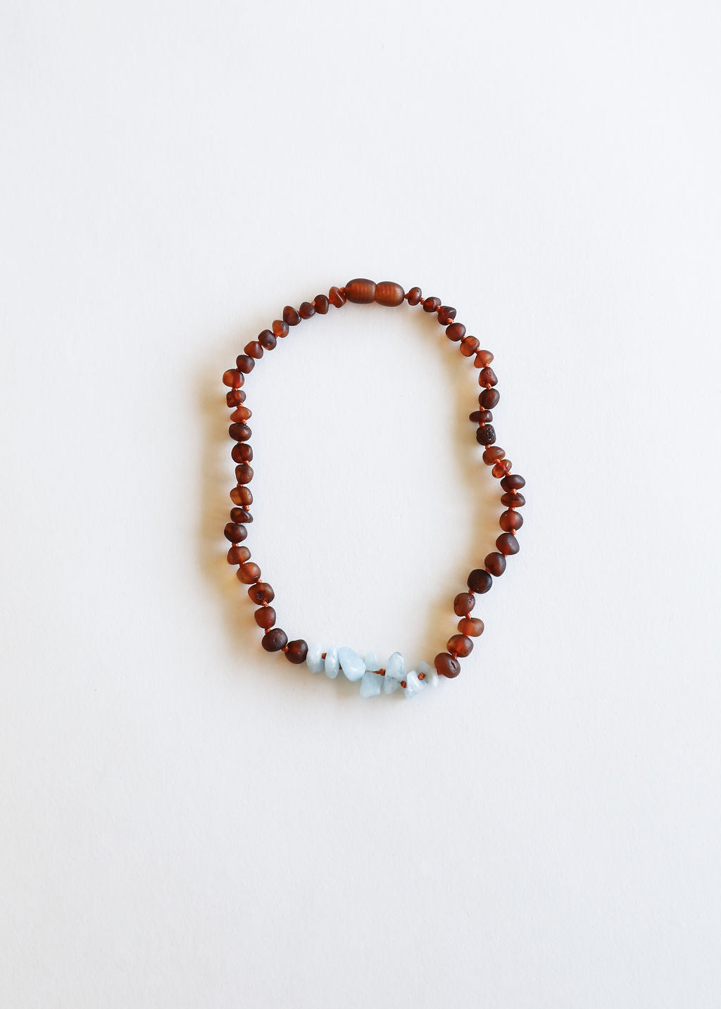 Raw Cognac Baltic Amber + Aquamarine || Necklace by CanyonLeaf