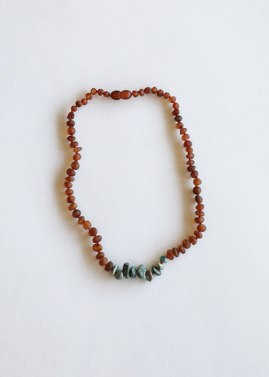 Raw Cognac Baltic Amber + Raw Turquoise Jasper || Necklace by CanyonLeaf