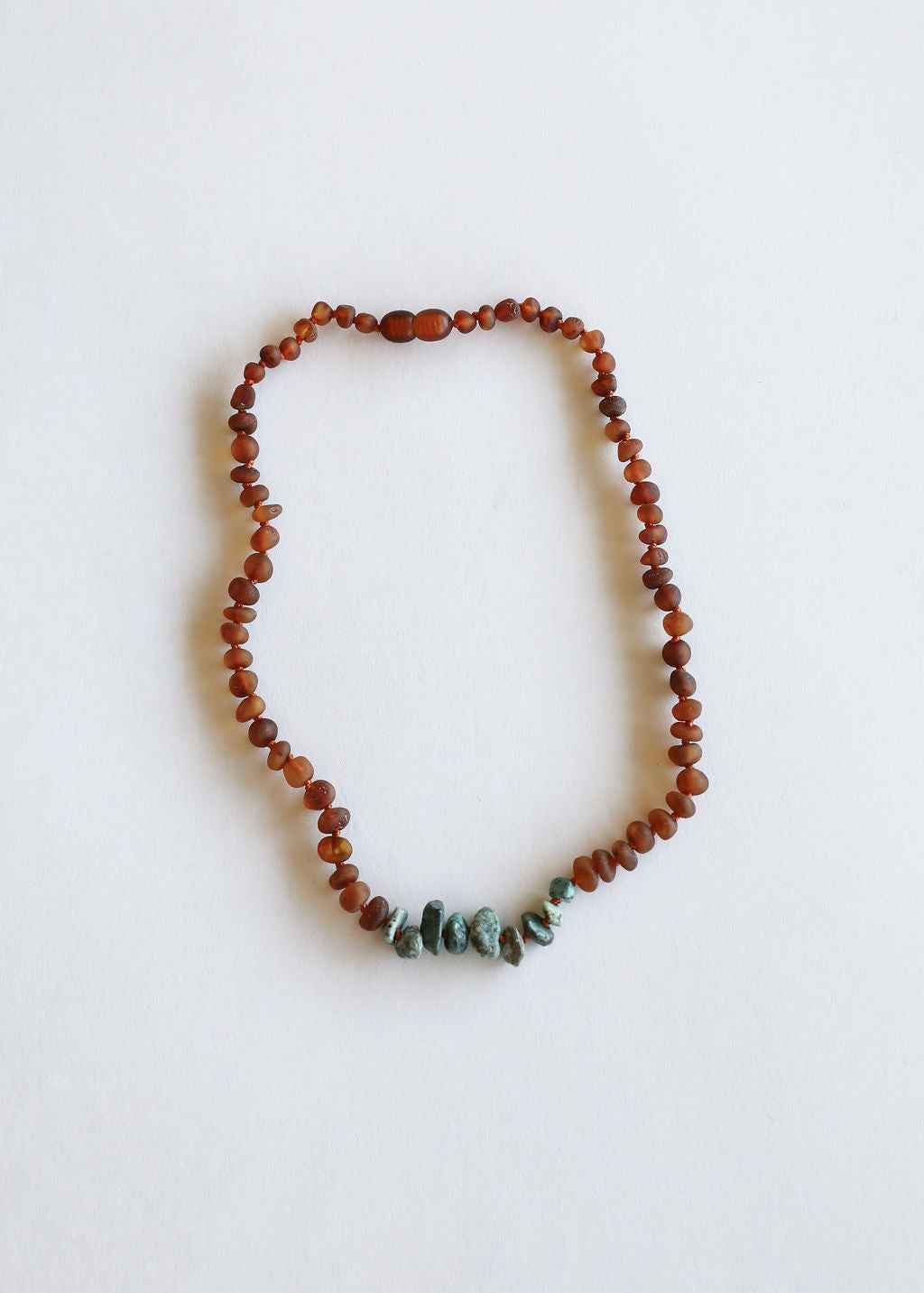 Raw Cognac Baltic Amber + Raw Turquoise Jasper || Necklace by CanyonLeaf