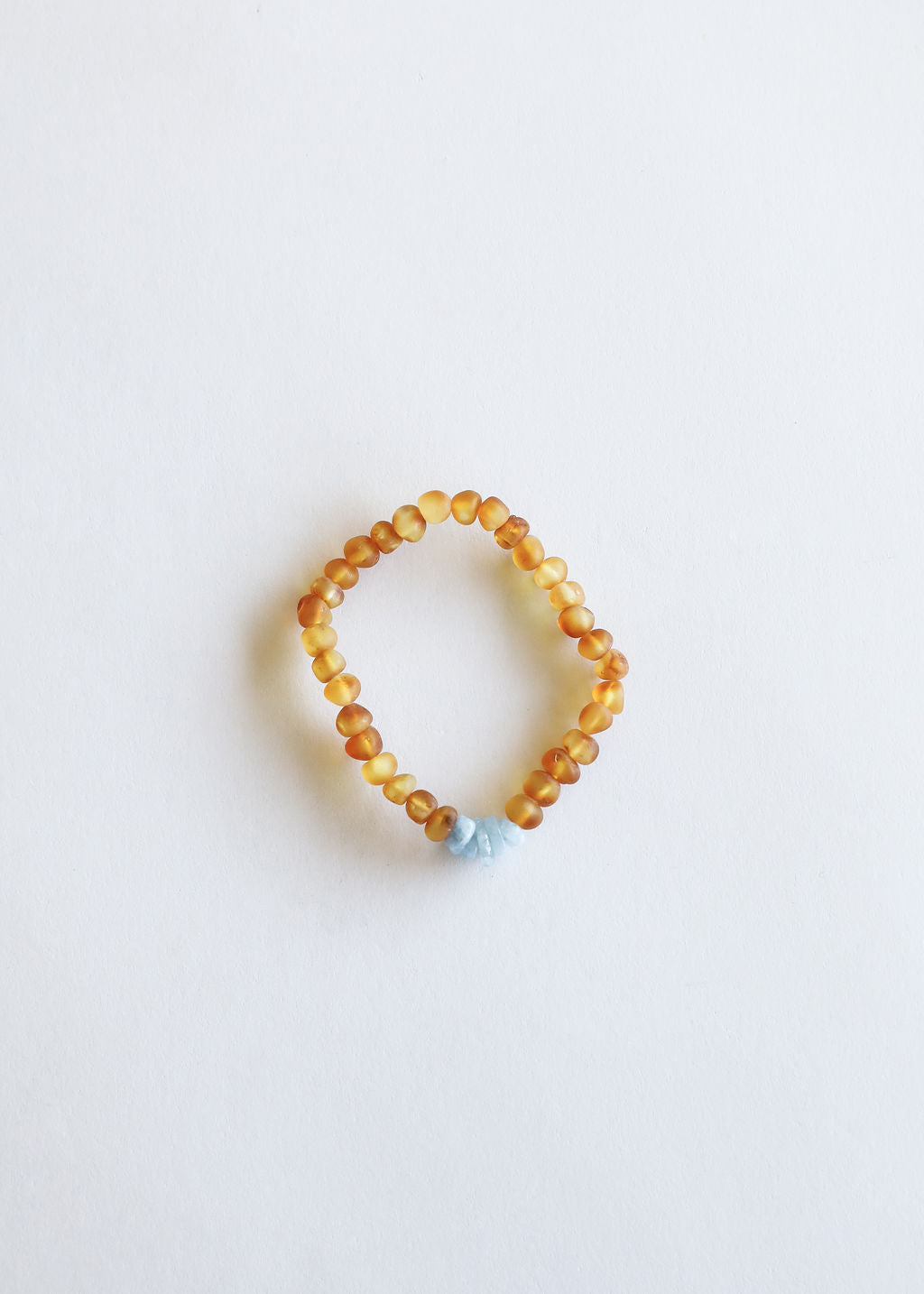 Raw Honey Baltic Amber + Aquamarine || Adult Bracelet by CanyonLeaf