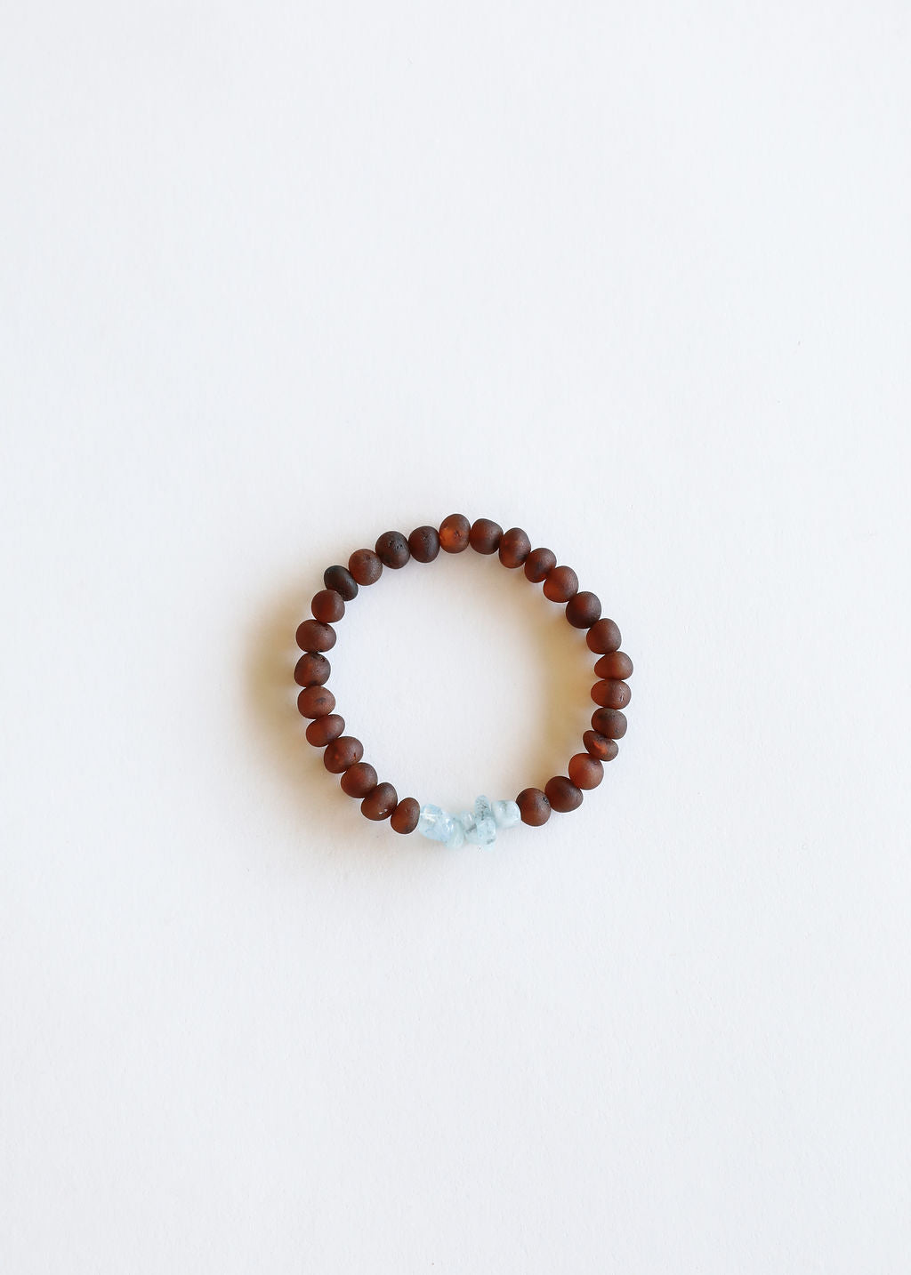 Raw Cognac Baltic Amber + Aquamarine || Adult Bracelet by CanyonLeaf