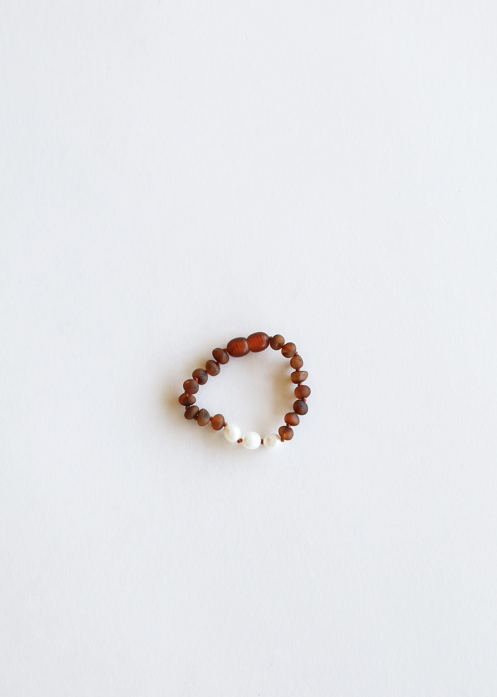 Raw Cognac Baltic Amber + Pearls || Anklet or Bracelet by CanyonLeaf