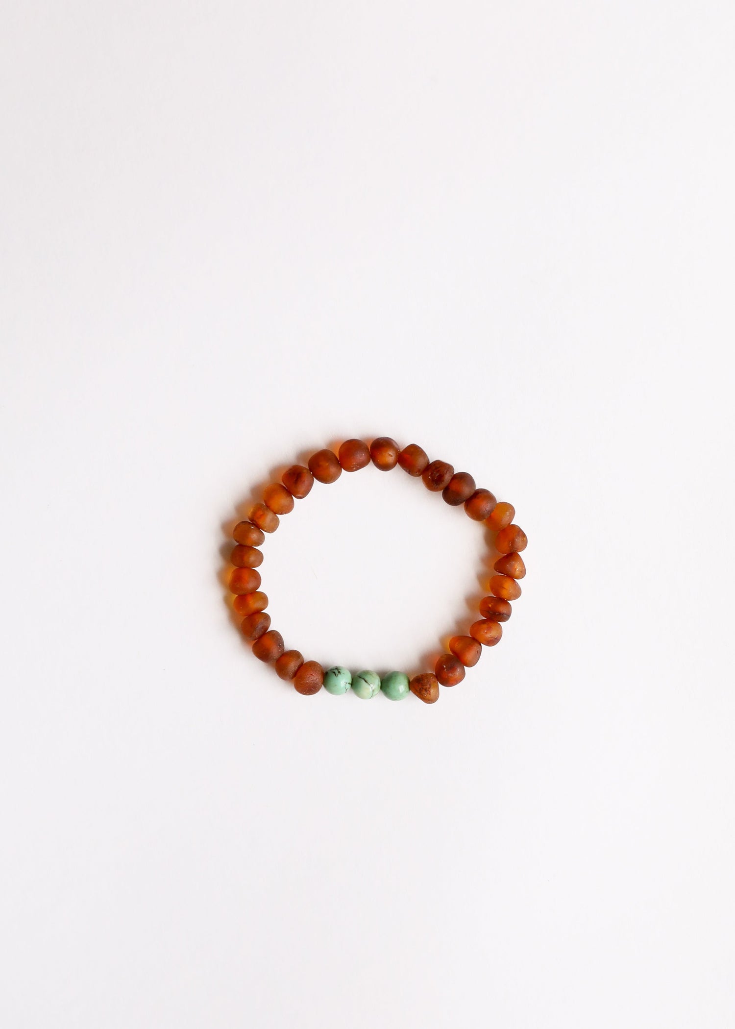 Raw Cognac Baltic Amber + Turquoise Jasper || Adult Bracelet by CanyonLeaf