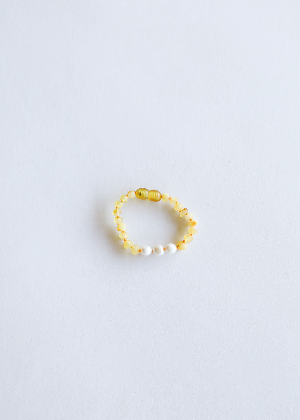 Raw Honey Baltic Amber + Pearls || Anklet or Bracelet by CanyonLeaf