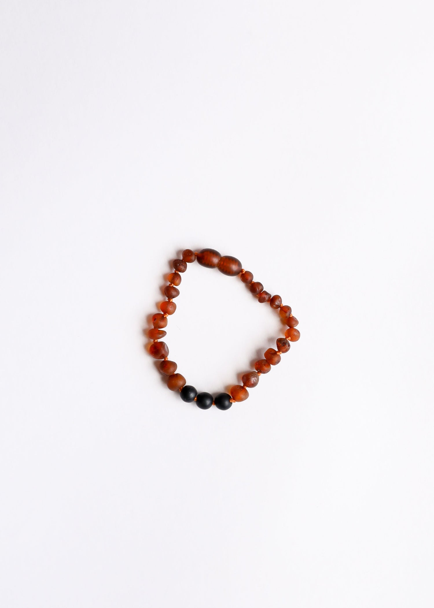Raw Cognac Baltic Amber + Shungite || Anklet or Bracelet by CanyonLeaf