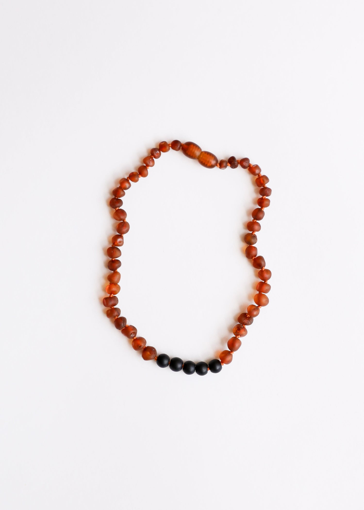 Raw Cognac Baltic Amber + Shungite || Necklace by CanyonLeaf