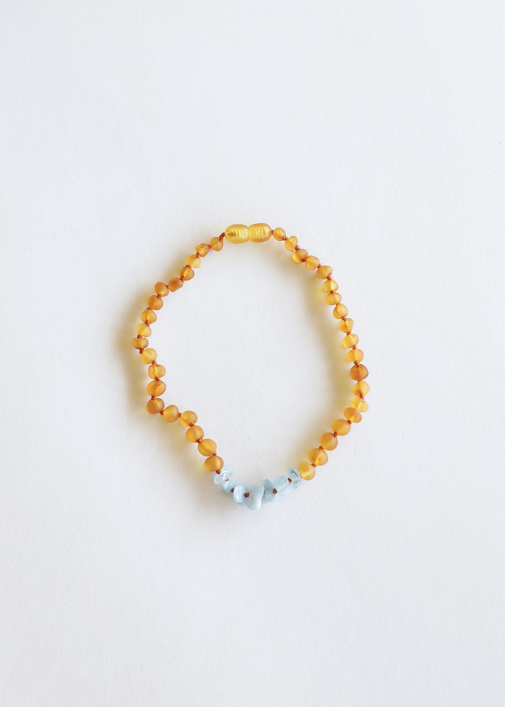 Raw Honey Baltic Amber + Aquamarine || Necklace by CanyonLeaf