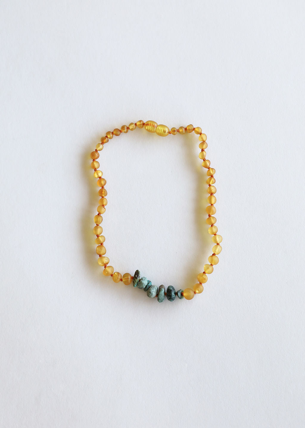 Raw Honey Baltic Amber + Raw Turquoise Jasper || Necklace by CanyonLeaf