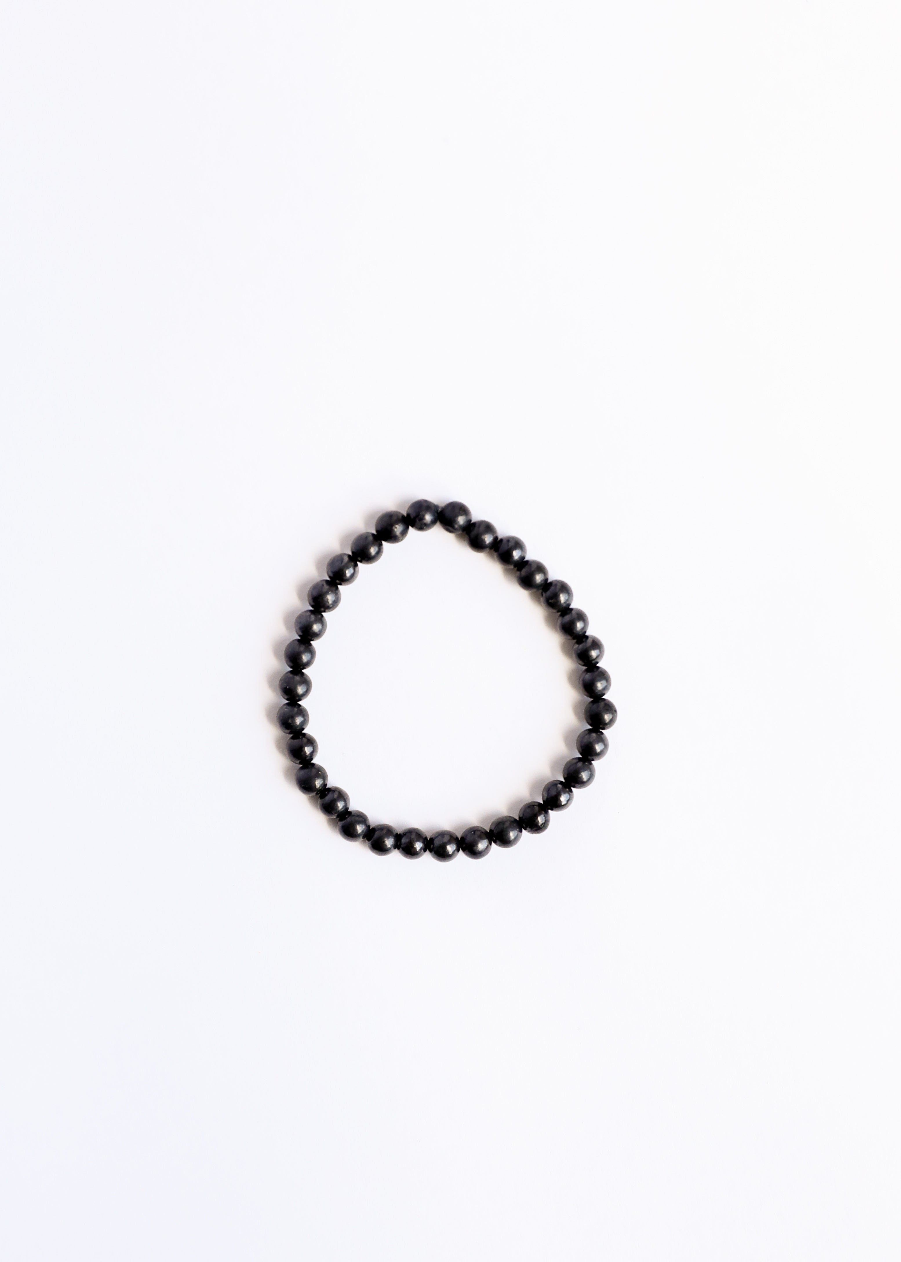 Natural Shungite || Adult Stretch Bracelet by CanyonLeaf