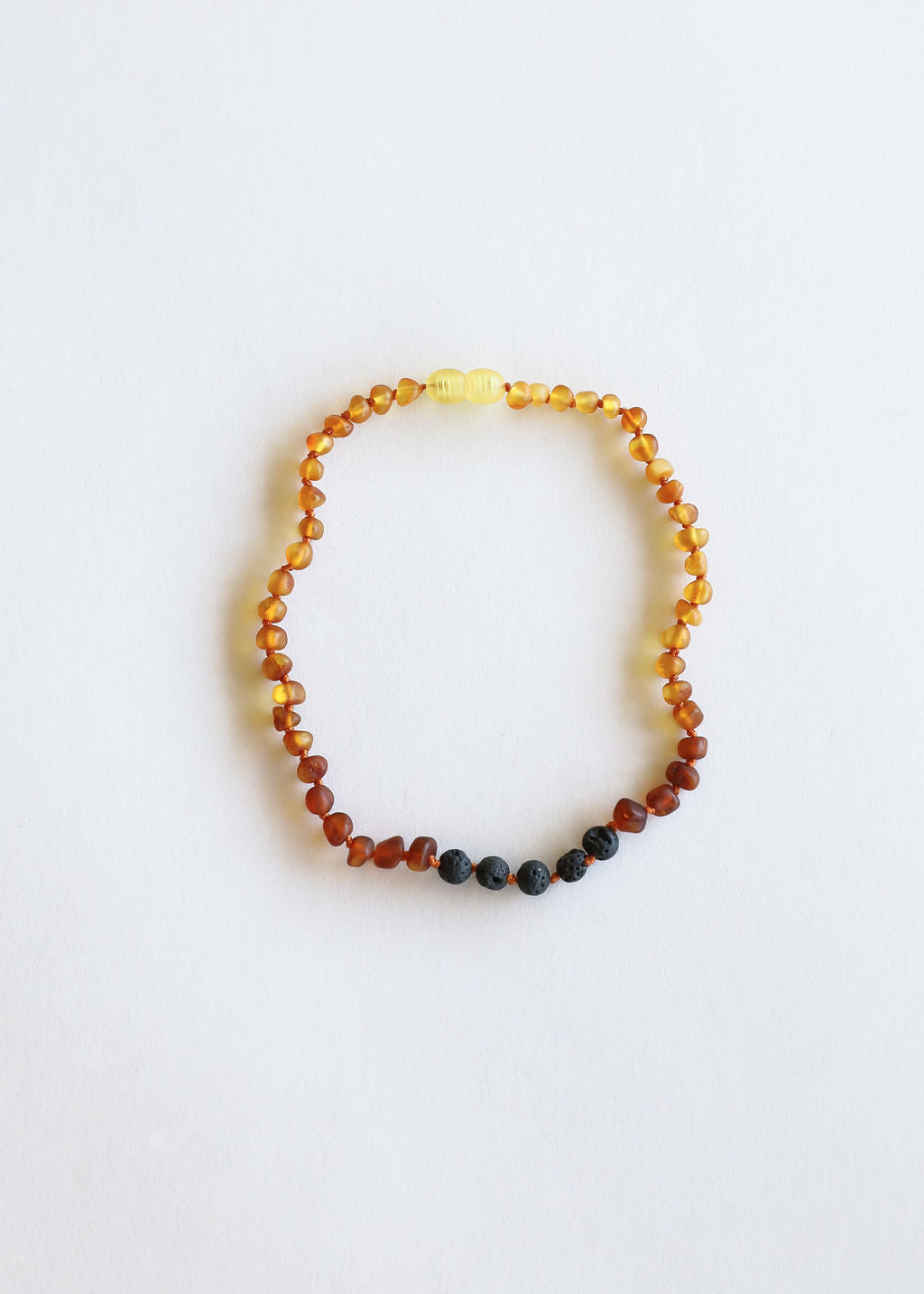 Raw Ombre Baltic Amber + Lava || Necklace by CanyonLeaf