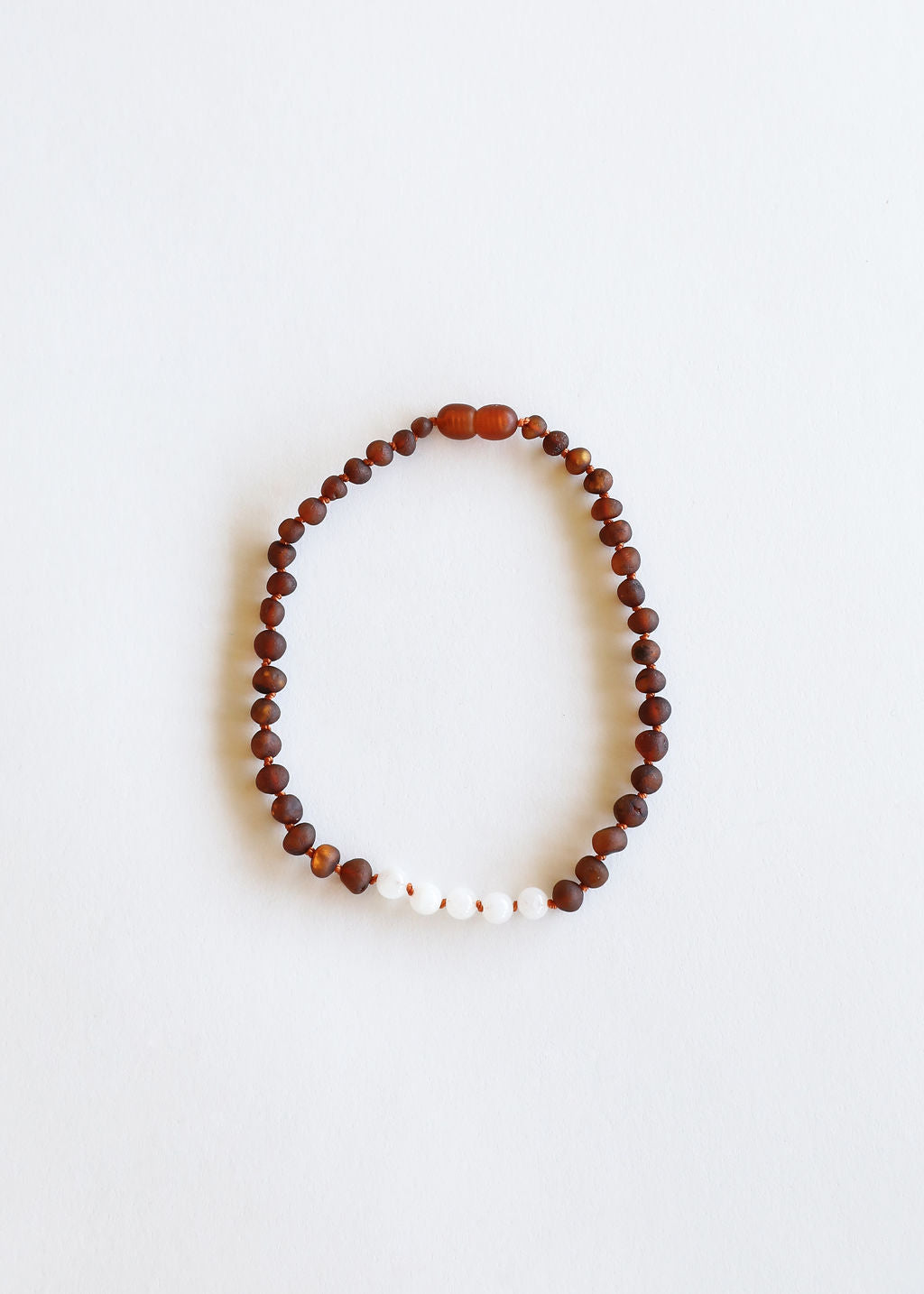Raw Cognac Baltic Amber + Moonstone || Necklace by CanyonLeaf