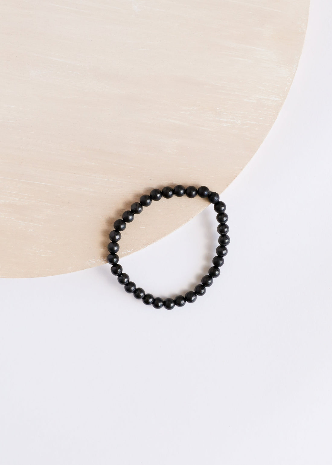 Natural Shungite || Adult Stretch Bracelet by CanyonLeaf