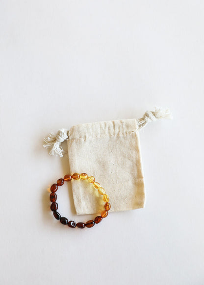 Polished Ombre Baltic Sea Amber || Adult Bracelet by CanyonLeaf