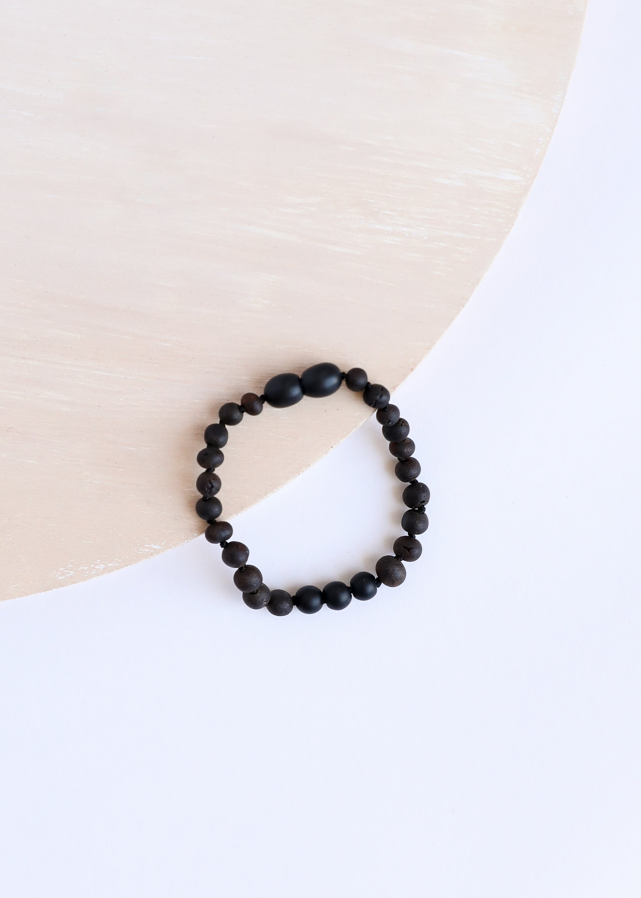 Raw Black Baltic Amber + Shungite || Anklet or Bracelet by CanyonLeaf
