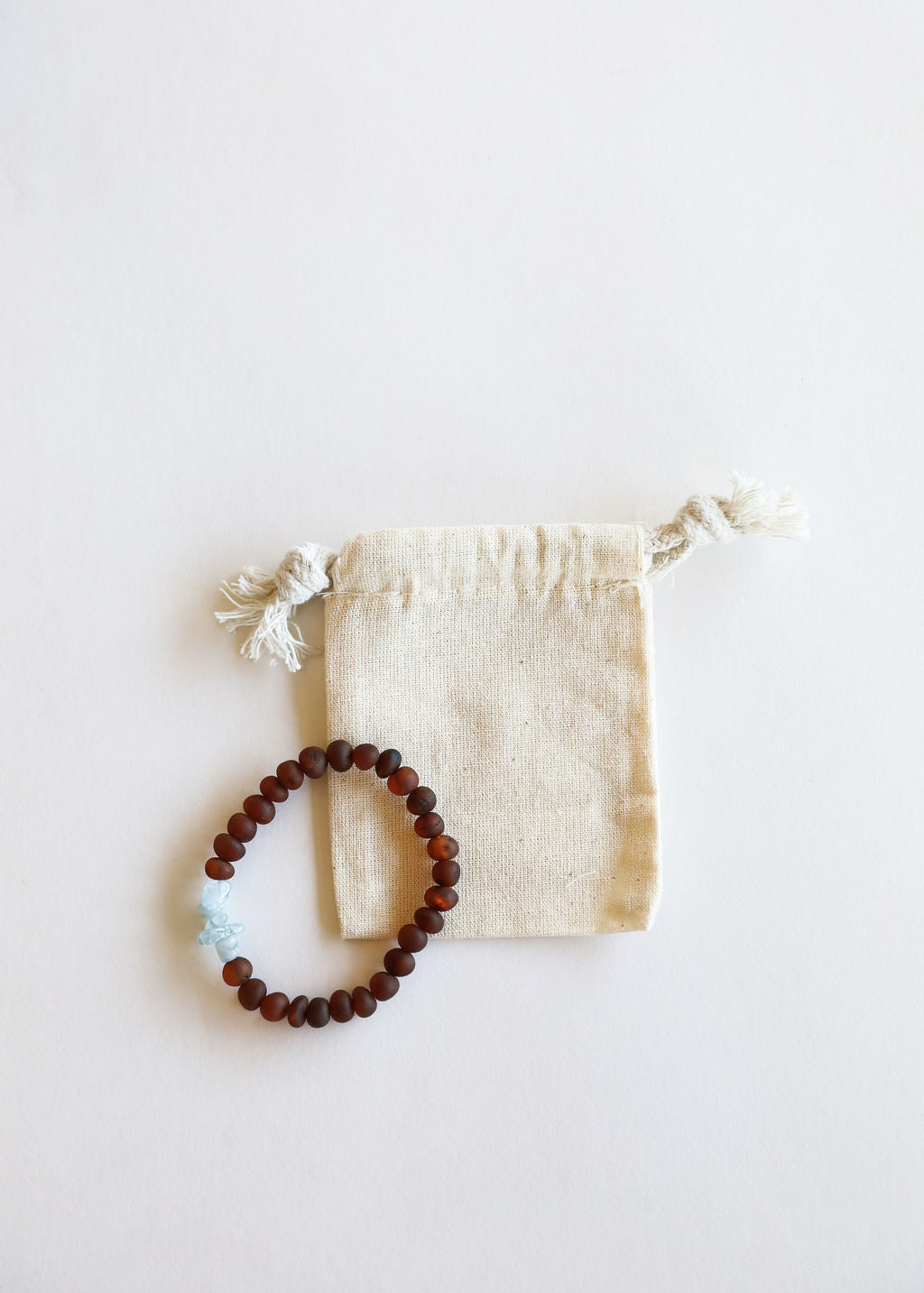 Raw Cognac Baltic Amber + Aquamarine || Adult Bracelet by CanyonLeaf
