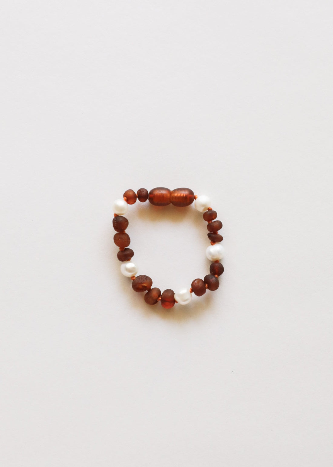 Raw Cognac Baltic Amber + Pearl Halo || Anklet or Bracelet by CanyonLeaf
