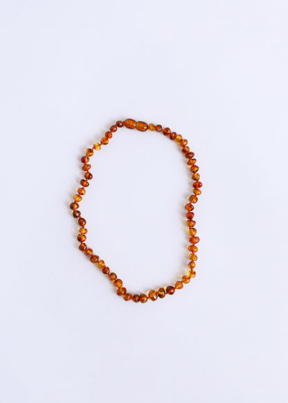 Polished Cognac Baltic Amber || Necklace by CanyonLeaf