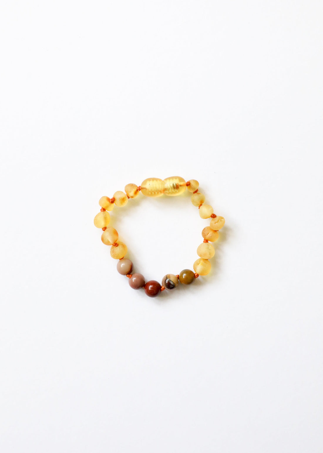 Raw Honey Baltic Amber + Mookaite Jasper || Anklet or Bracelet by CanyonLeaf
