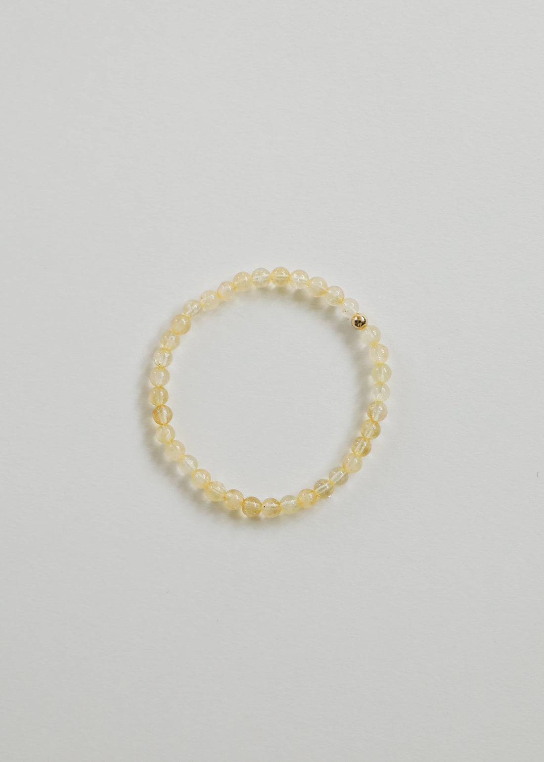 Dainty Citrine Gemstone + 14K Gold Filled || Beaded Stretch Bracelet by CanyonLeaf
