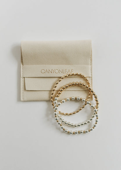 Sterling Silver + 14k Gold Filled Sun || Beaded Bracelet by CanyonLeaf