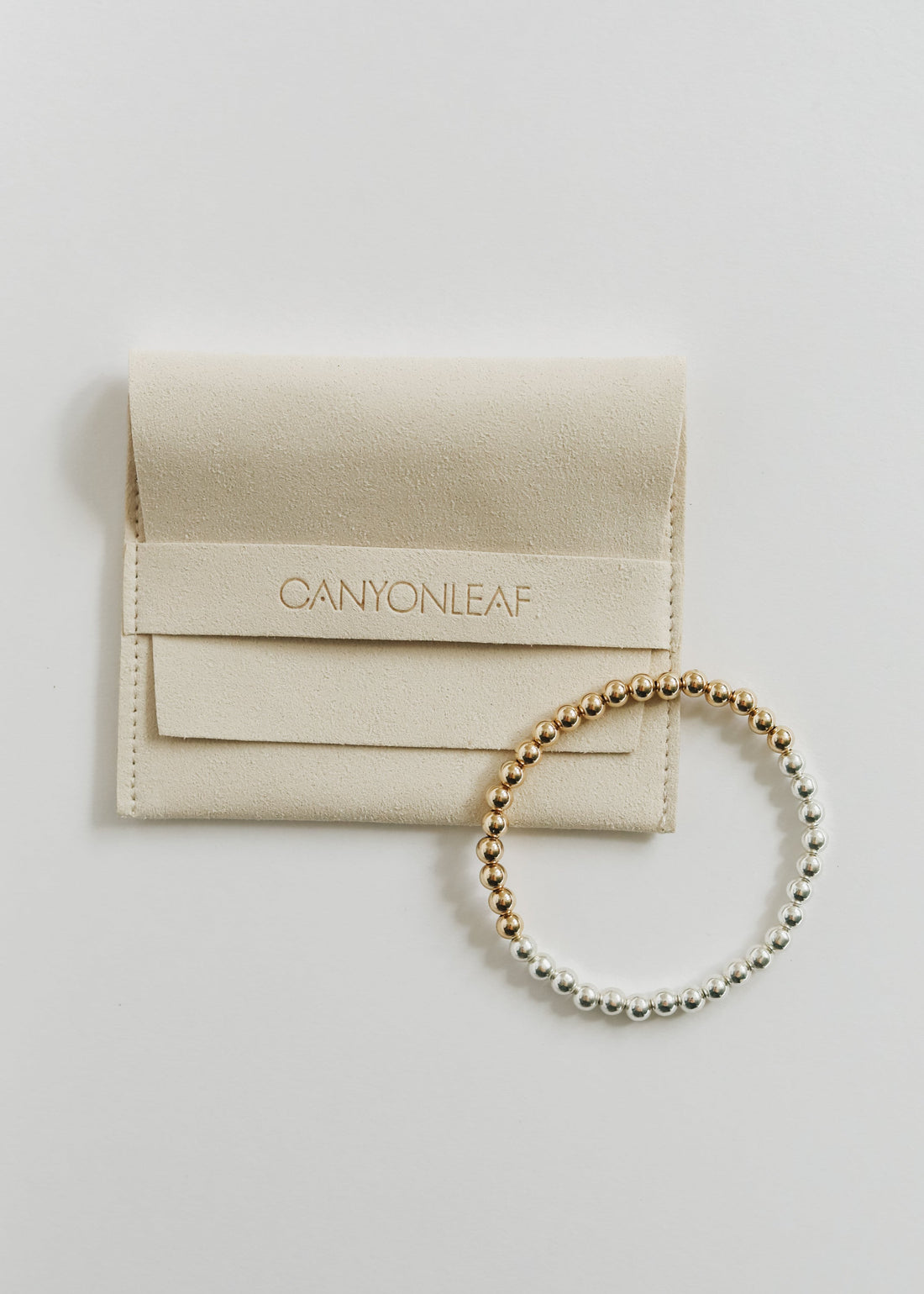 Sterling Silver + 14k Gold Filled Moon || Beaded Bracelet by CanyonLeaf
