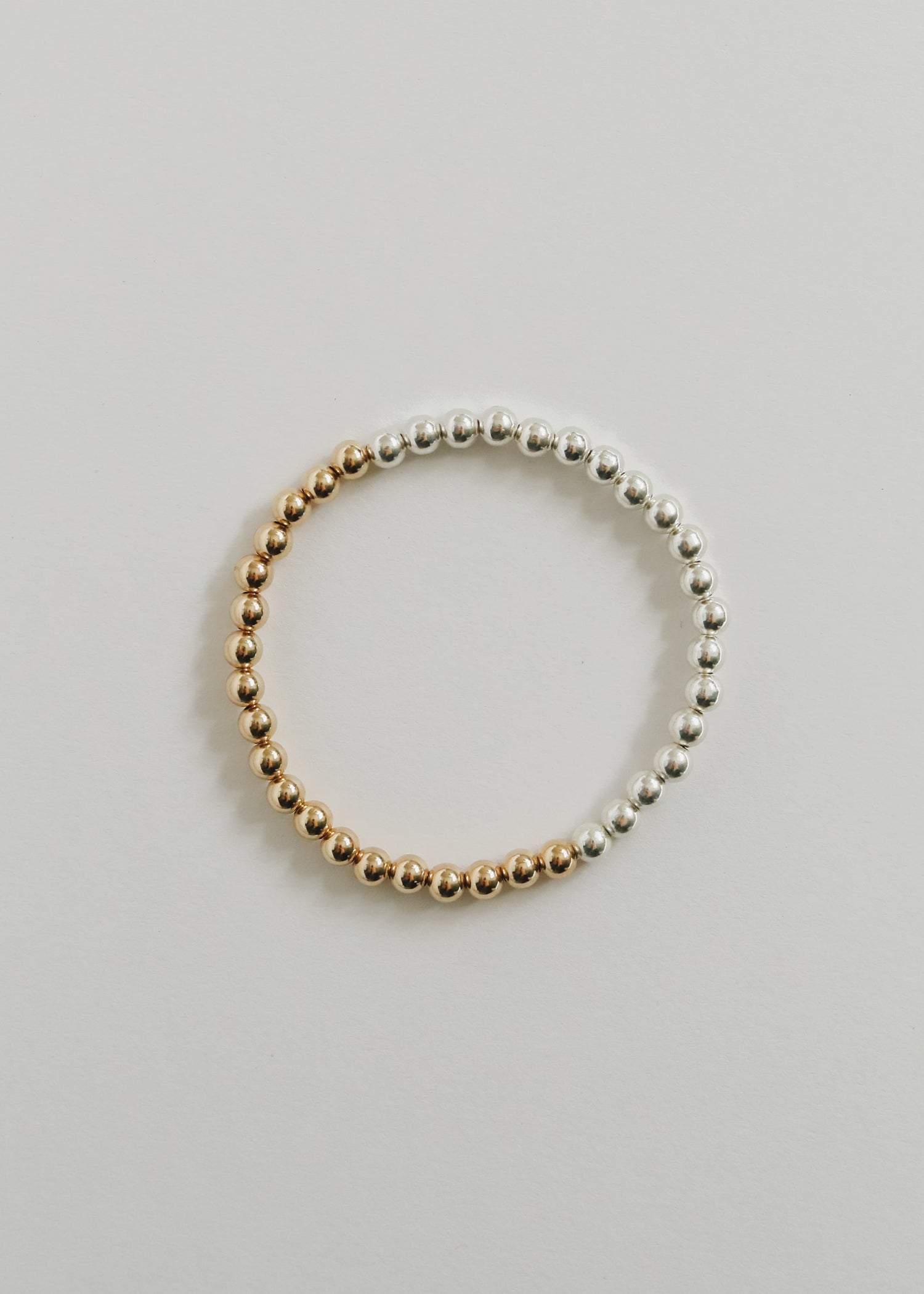 Sterling Silver + 14k Gold Filled Moon || Beaded Bracelet by CanyonLeaf