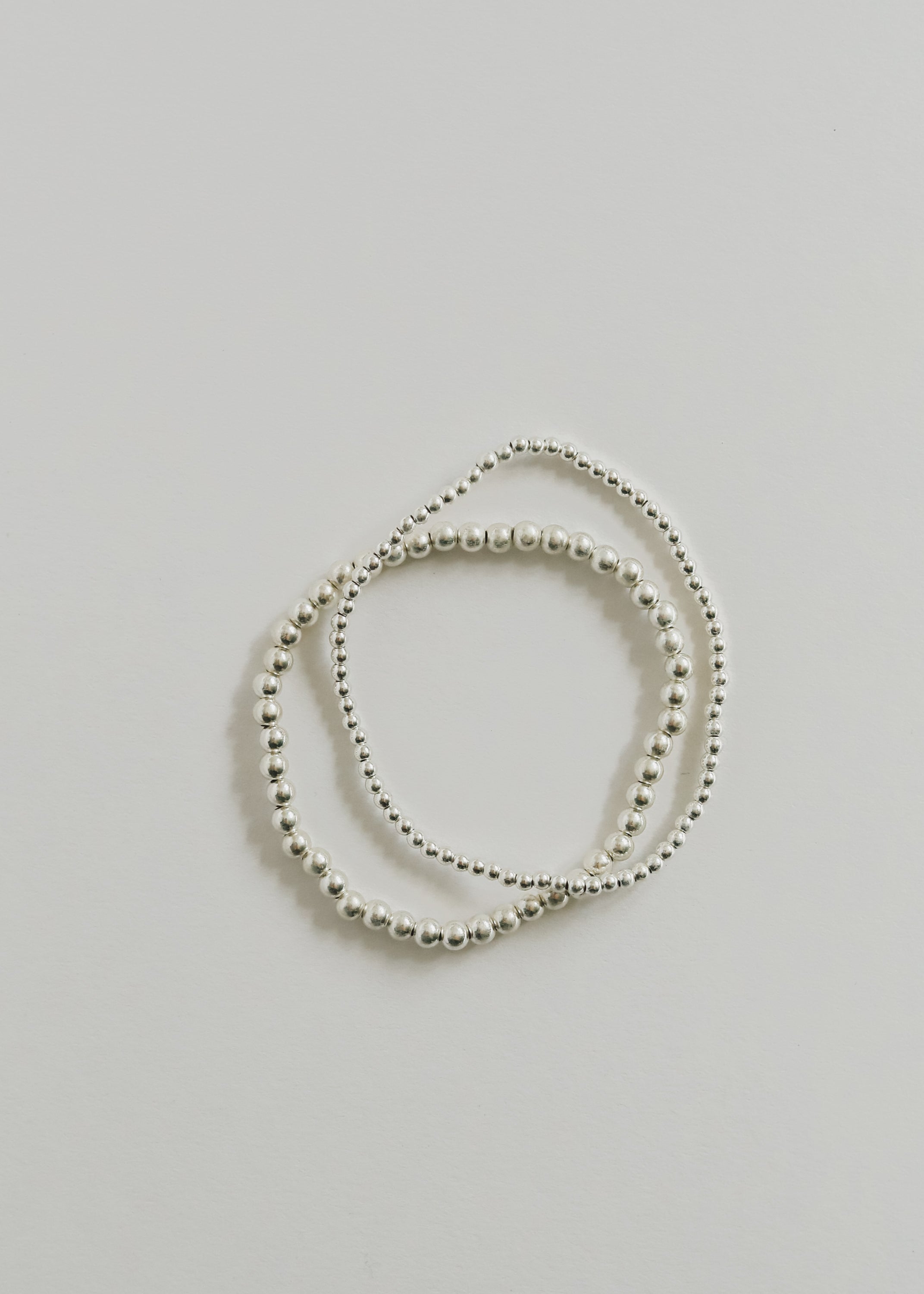 Sterling Silver || Beaded Stretch Anklet or Bracelet by CanyonLeaf