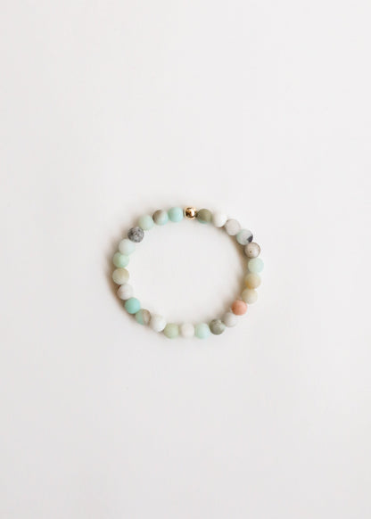 Raw Amazonite + 14k Gold Filled || Beaded Bracelet by CanyonLeaf