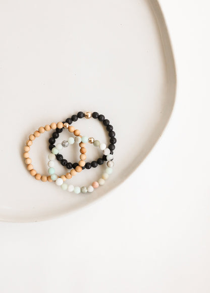 Raw Amazonite + 14k Gold Filled || Beaded Bracelet by CanyonLeaf