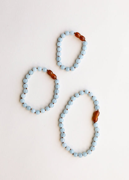 Pure Gemstone + Aquamarine|| Anklet or Bracelet by CanyonLeaf