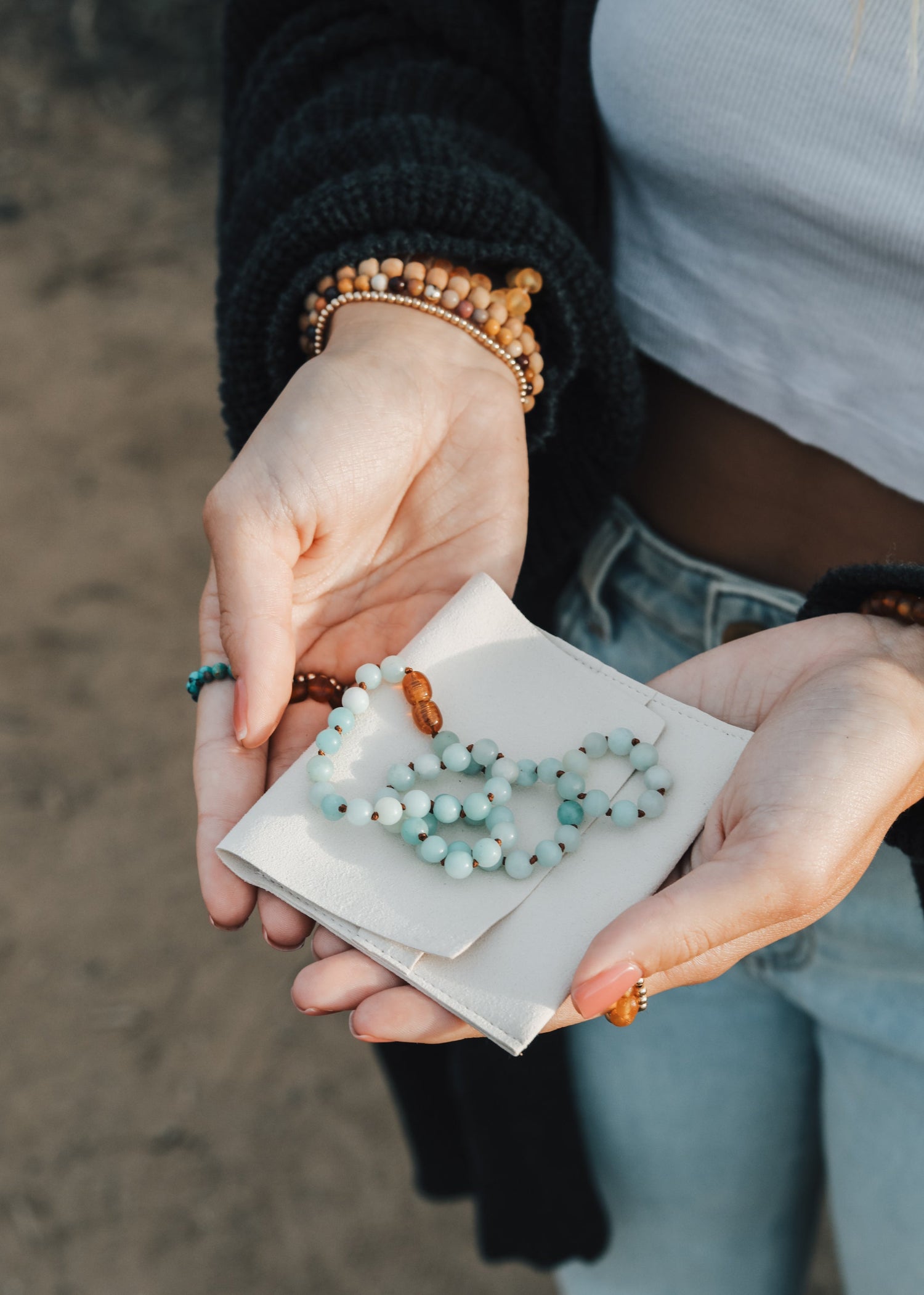 Pure Gemstone + Amazonite || Necklace by CanyonLeaf