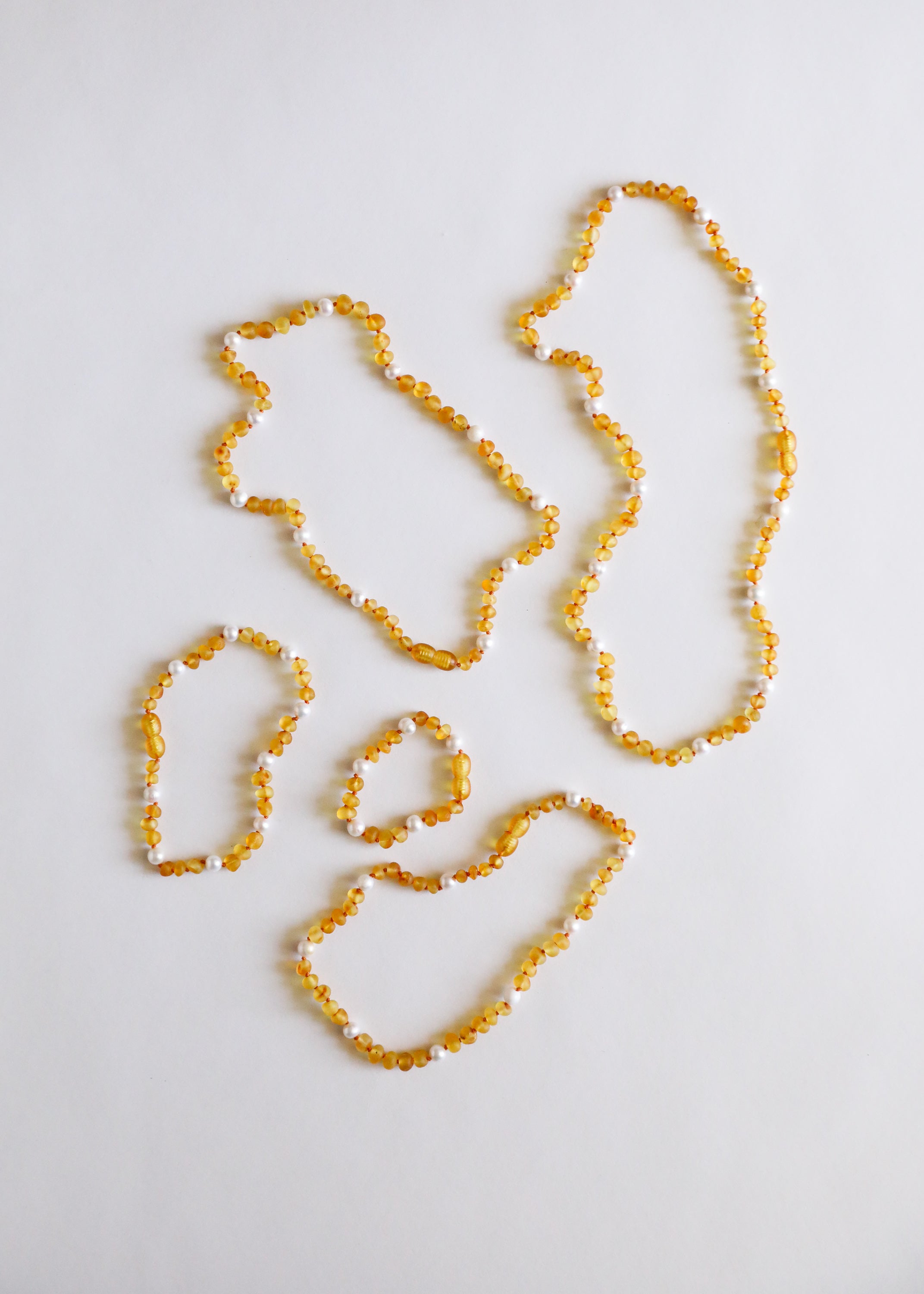 Raw Honey Baltic Amber + Pearl Halo || Necklace by CanyonLeaf