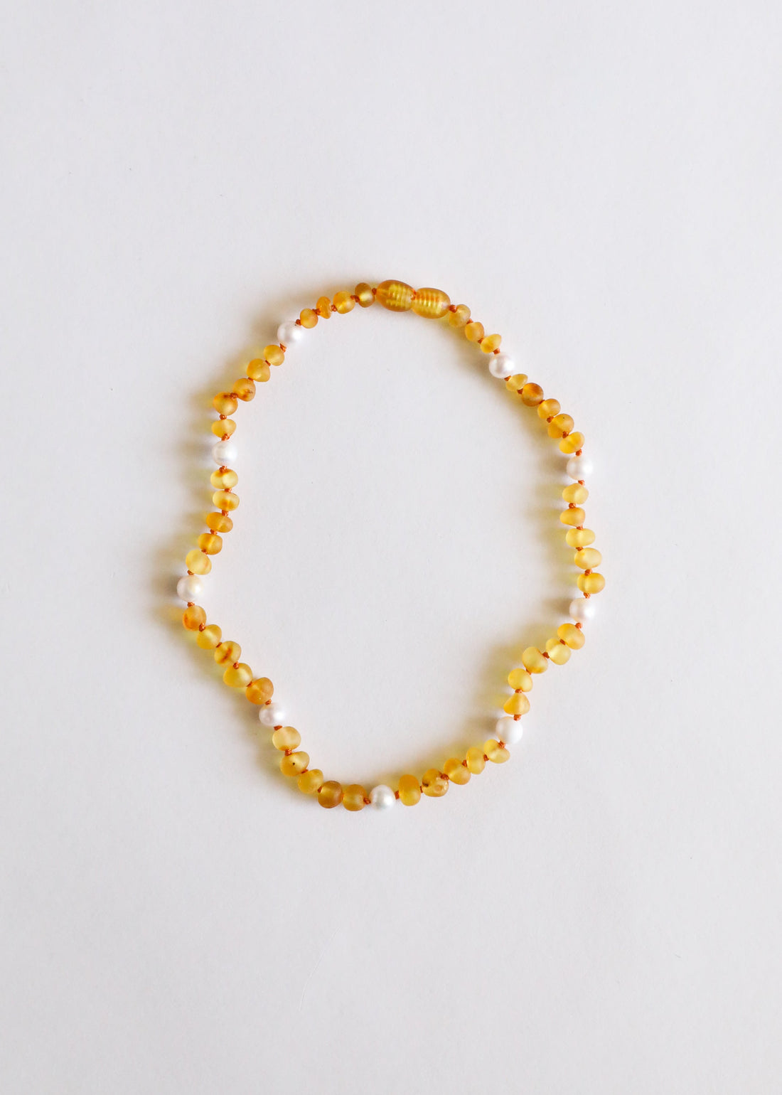 Raw Honey Baltic Amber + Pearl Halo || Necklace by CanyonLeaf