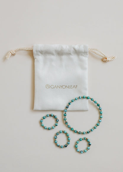Natural Turquoise + 14k Gold Filled Sun || Stretch Ring by CanyonLeaf