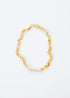 Polished Honey Baltic Amber + Rose Quartz || Necklace by CanyonLeaf