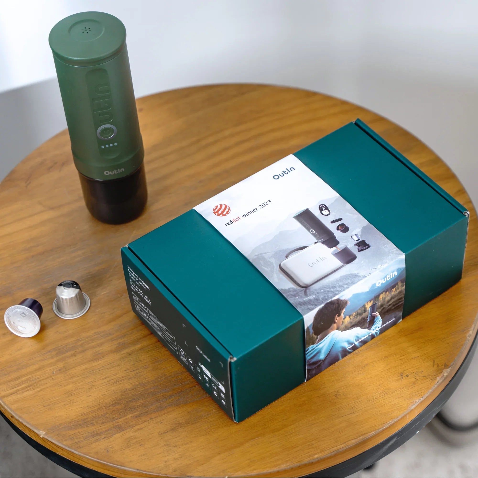 Traveler Espresso Gift Set (Forest Green) by OutIn