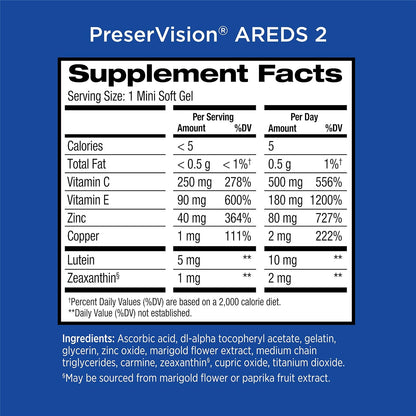 PreserVision AREDS 2 - 210 count Soft Gels - Eye Vitamin &amp; Mineral Supplement - EXP 08/2027 by BalanceX