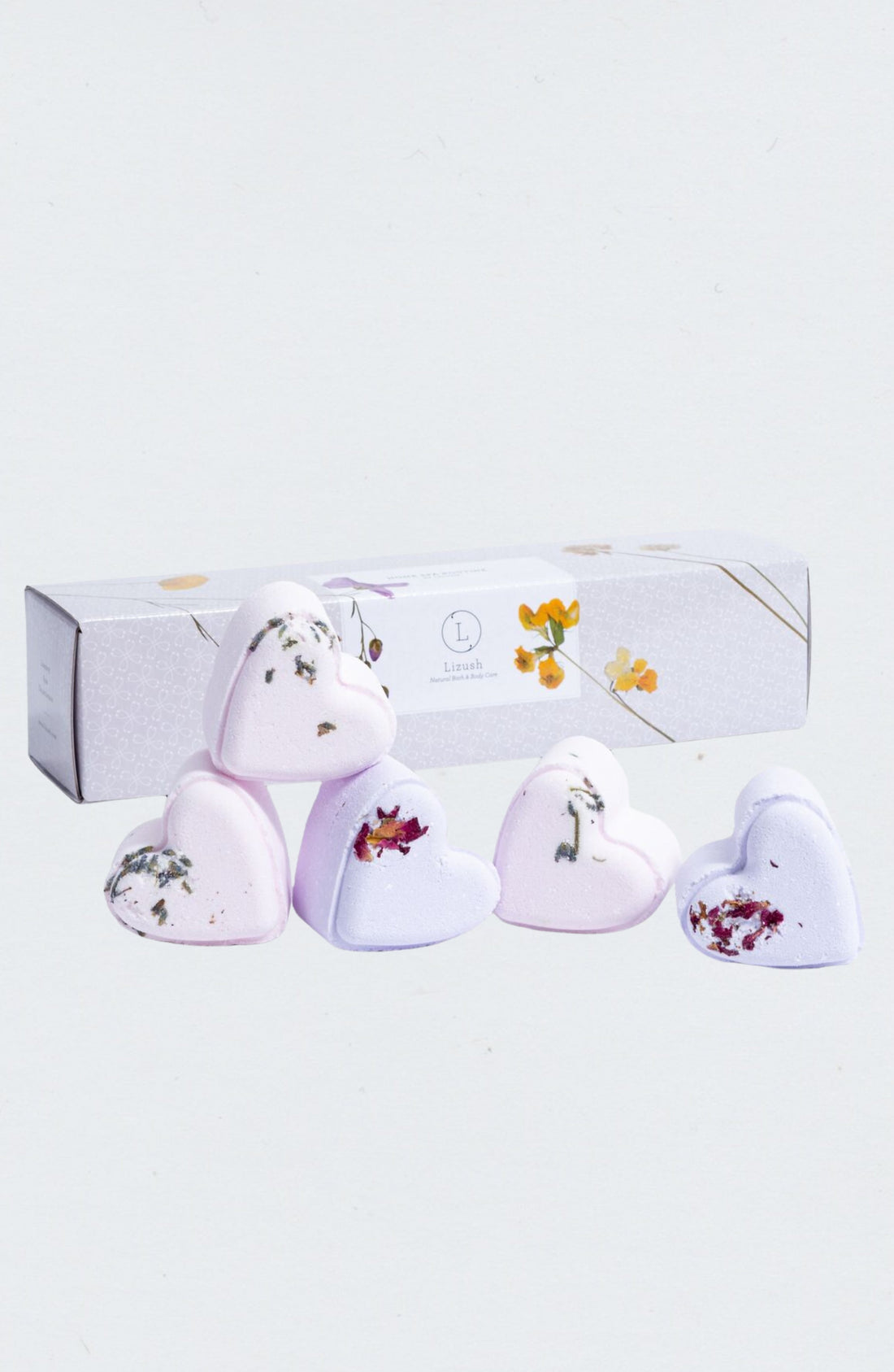 Set of 5 Heart Shaped Shower Steamers Package - in a Gift Box - Can be personalized by Lizush