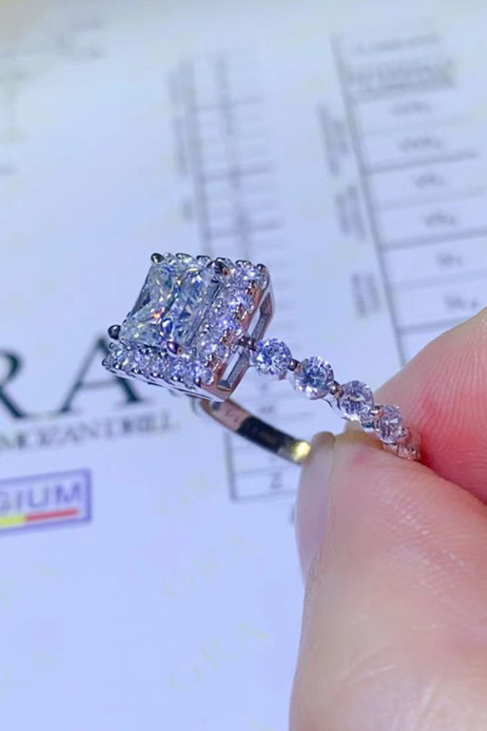 Adored 1 Carat Princess-Cut Sparkala™ Square Ring (Platinum Over Pure Sterling Silver) by Sparkala