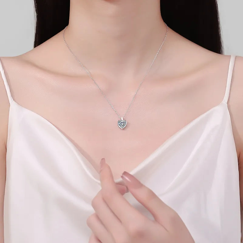2 Carat Sparkala™ 925 Sterling Silver Heart Shape Necklace by Sparkala