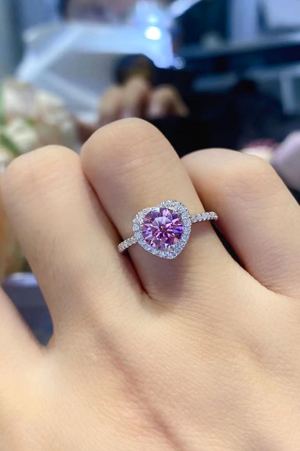 Lifelong Journey 1 Carat Pink Sparkala™ Heart Ring by Sparkala